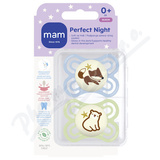 MAM Dudl�k Perfect Night box 0+m modr�-zelen� 2ks