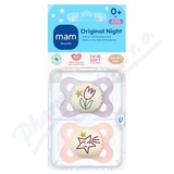 MAM Dudl�k Original Night box 0+m fialo-r��ov� 2ks